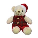 urso natalino sentado tok com gorro 25cm (mp)