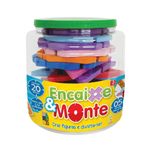 brinquedo educativo encaixe e monte mingone em eva 20 peças colorido 033 (mp)
