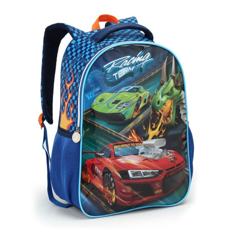 mochila infantil racing team seanite tamanho 17 2089 (mp)