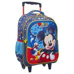 mochila infantil xeryus com rodas 16 mickey 13280