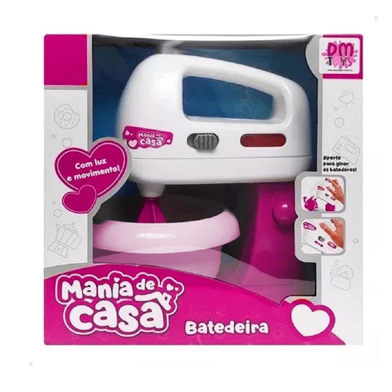 batedeira infantil mania de casa dm toys rosa (mp)