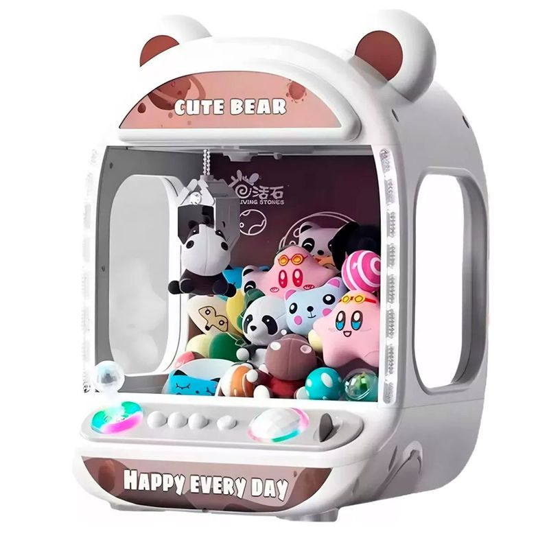 mini maquina de pegar urso toys branco (mp)