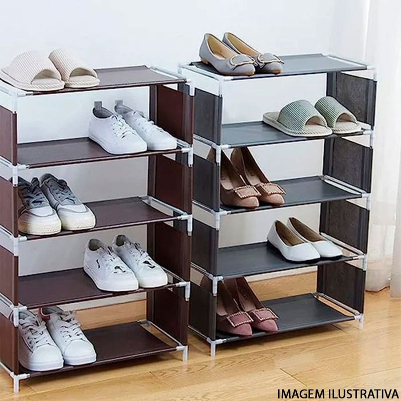 sapateira casita em ferro com 5 níveis para 10 pares de sapatos 43x22x72cm (mp)