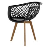 conjunto de cadeiras 2 unidades seat&co web preto wood