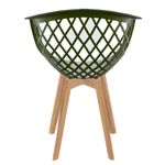 conjunto de cadeiras 2 unidades seat&co web verde wood