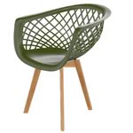 conjunto de cadeiras 2 unidades seat&co web verde wood
