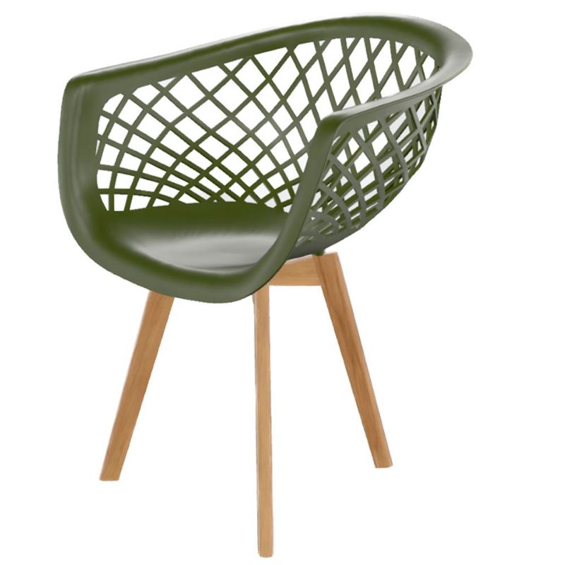 conjunto de cadeiras 2 unidades seat&co web verde wood
