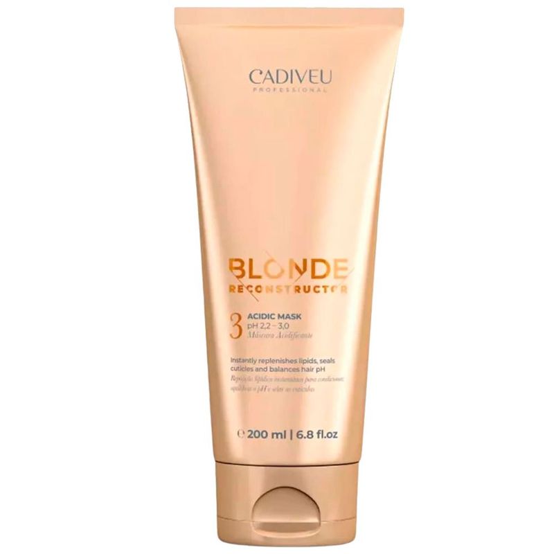 máscara acidificante profissional cadiveu blonde reconstructor 200ml (mp)