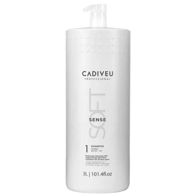 shampoo profissional cadiveu soft sense 3 litros (mp)