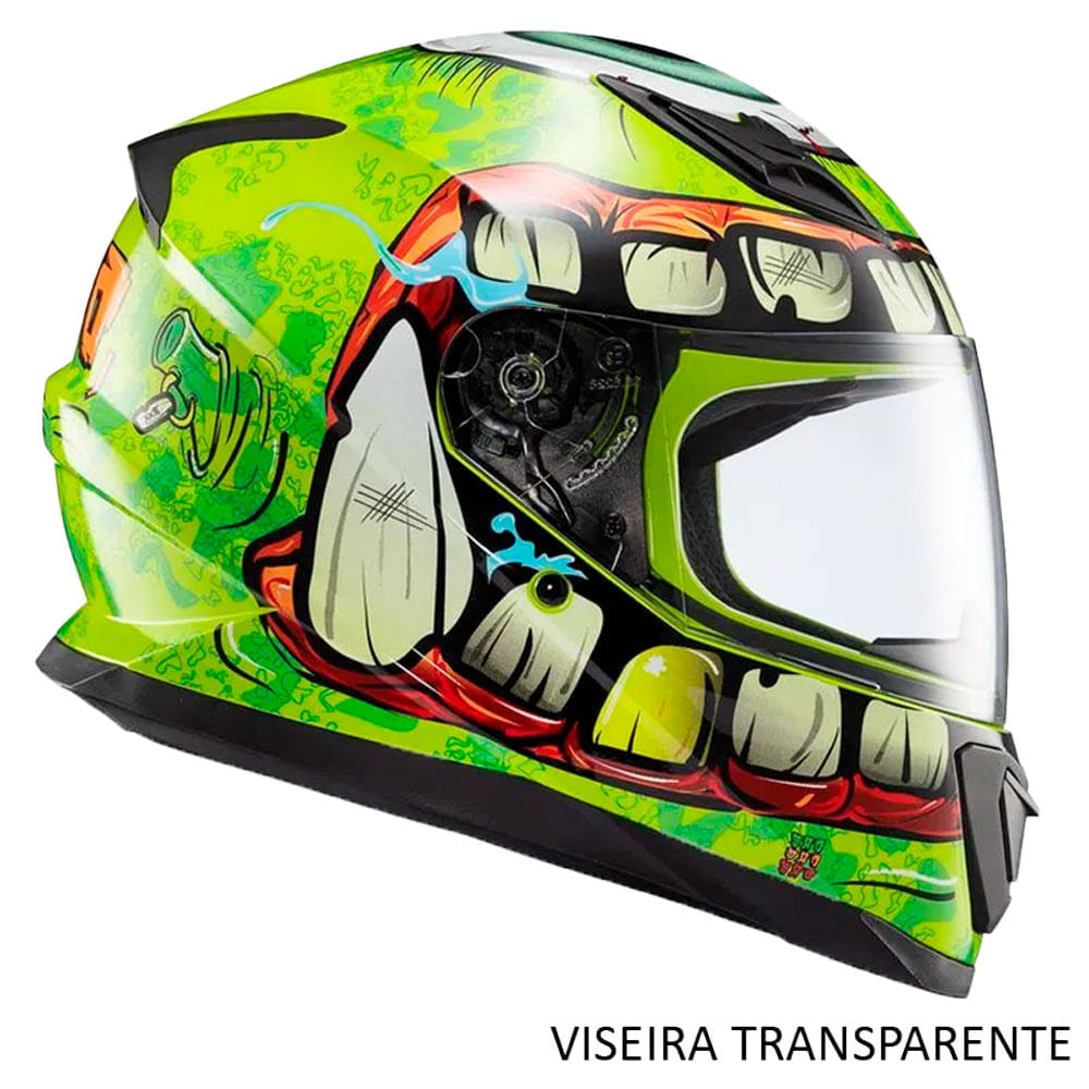 Capacete Texx Hawk Orc Fechado Verde Tamanho 60
