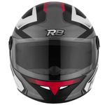 capacete ptork r8 pro brilhante preto e vermelho tamanho 58
