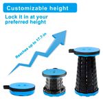 banquinho retrátil telescópico volixod preto e azul a-bi