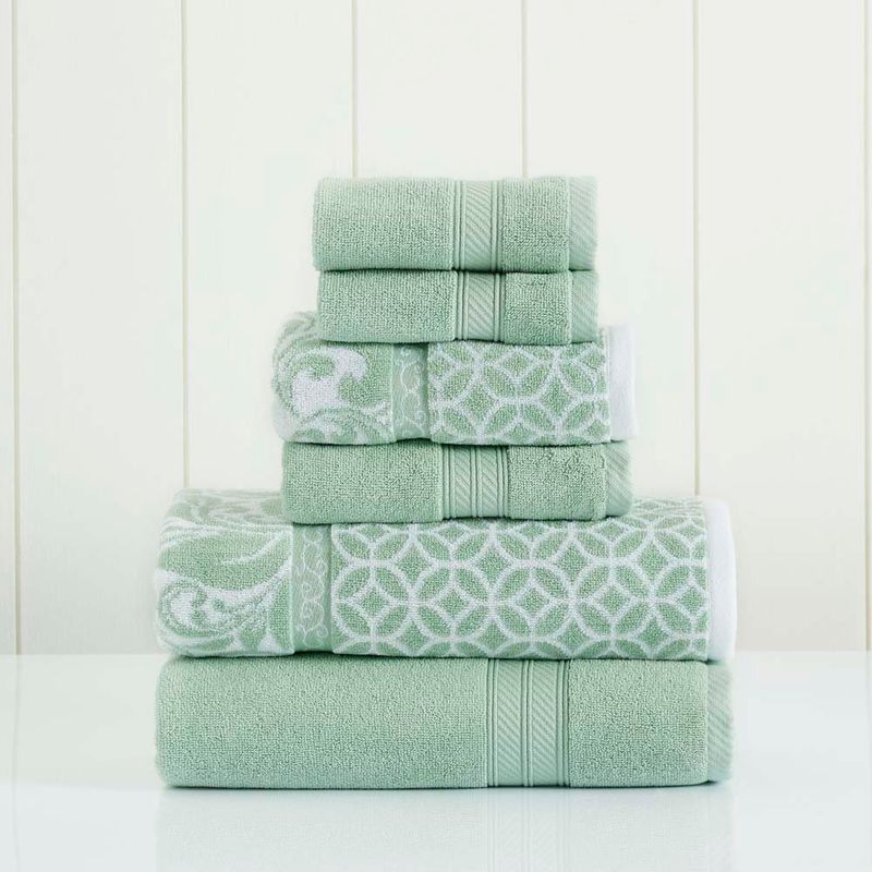 conjunto toalhas de banho 6 peças amrapur verde a-bi