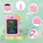 brinquedo tablet de escrita para crianças lcd kizmyee tela 8" rosa a-bi