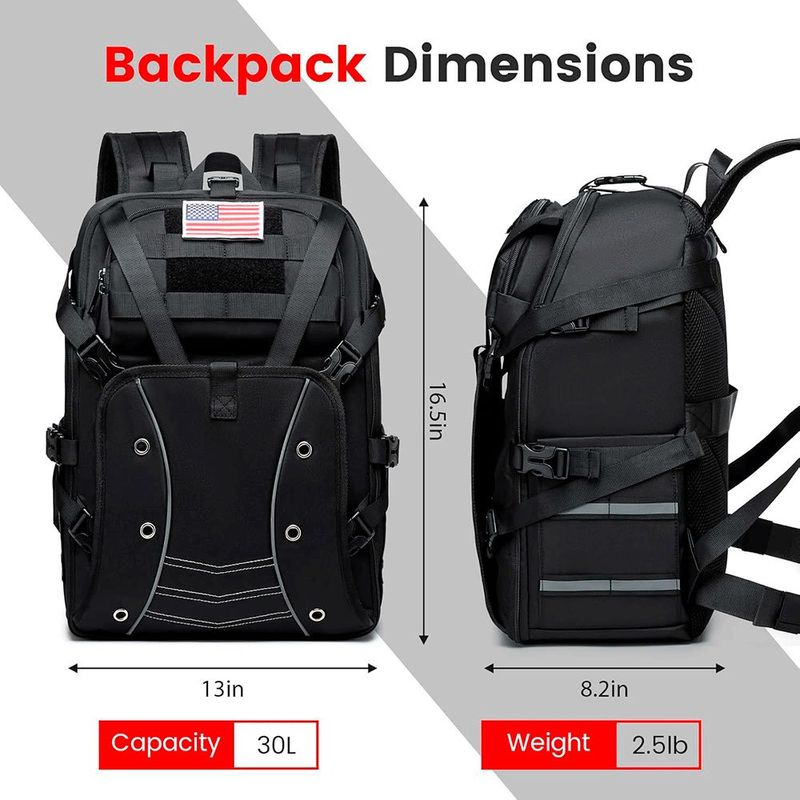 mochila de motociclista para capacete aocrin a-bi