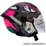 capacete norisk neo hyena cinza e rosa 60 (mp)