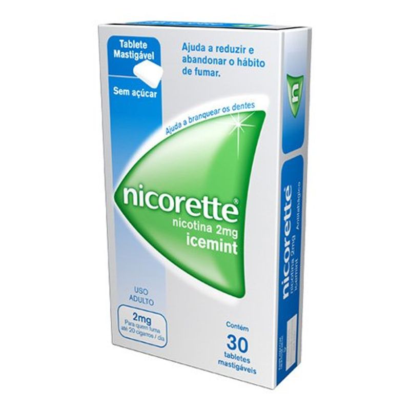 nicorette 2mg 30 gomas mastigáveis