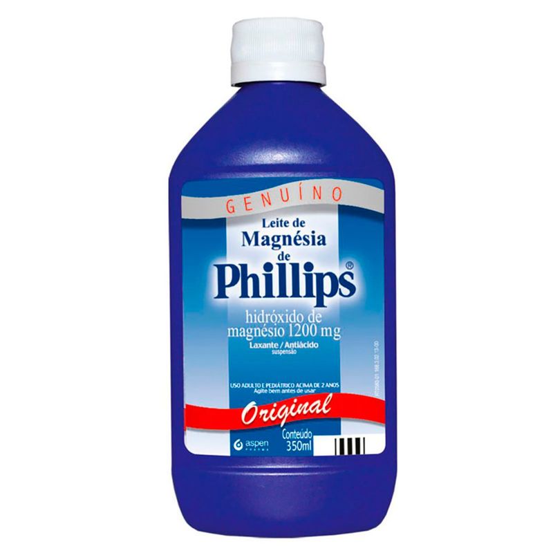 leite magnésia phillips suspensão oral sabor original 350ml