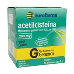 acetilcisteina 200mg granulado 16 envelopes