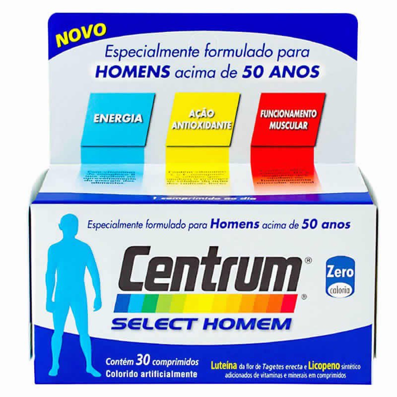 centrum select homem 30 comprimidos