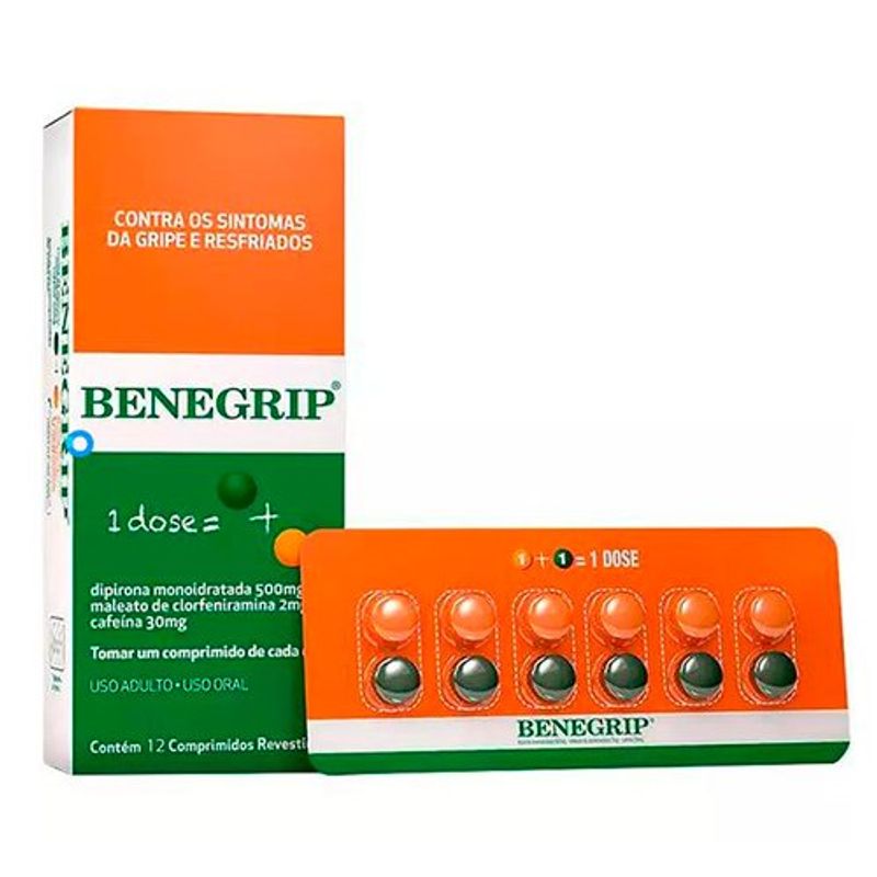 benegrip 12 comprimidos revestidos