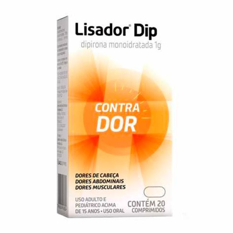 lisador dip 1g cx 20 comprimidos
