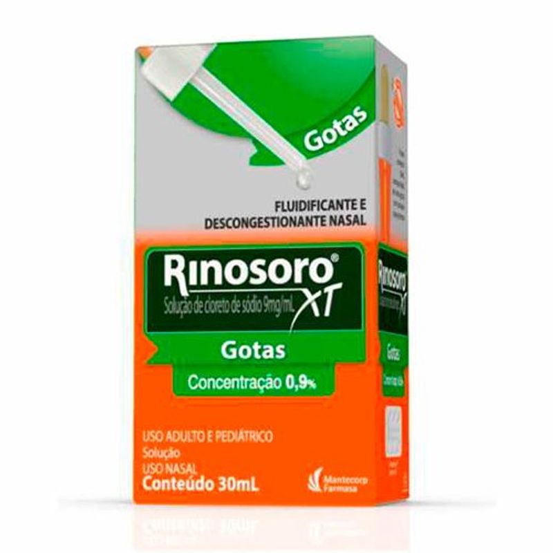 rinosoro xt 9,0mg/ml solução nasal 30ml