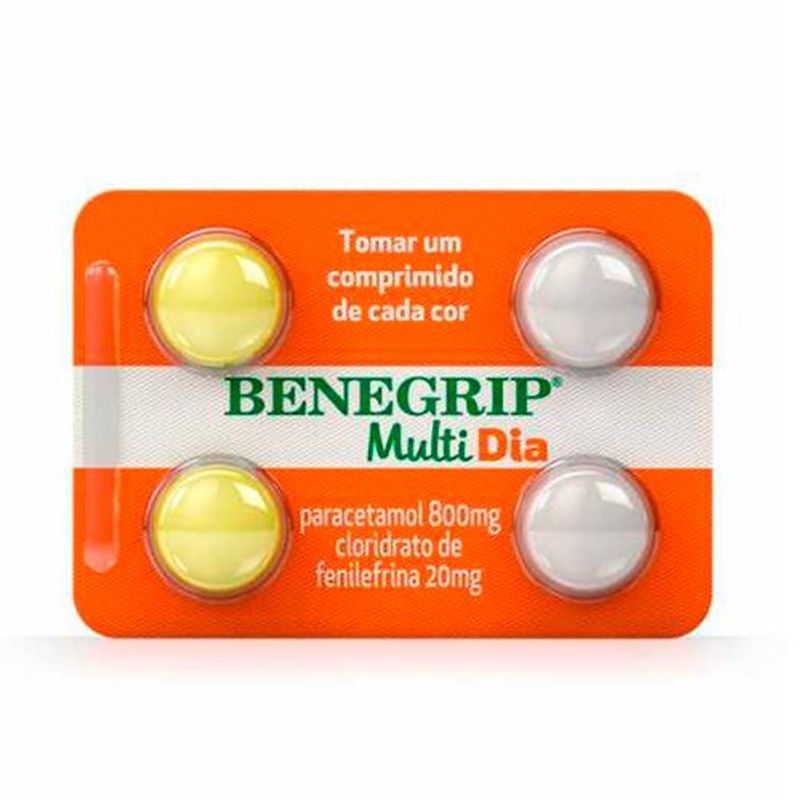 benegrip mult dia 4 comprimidos