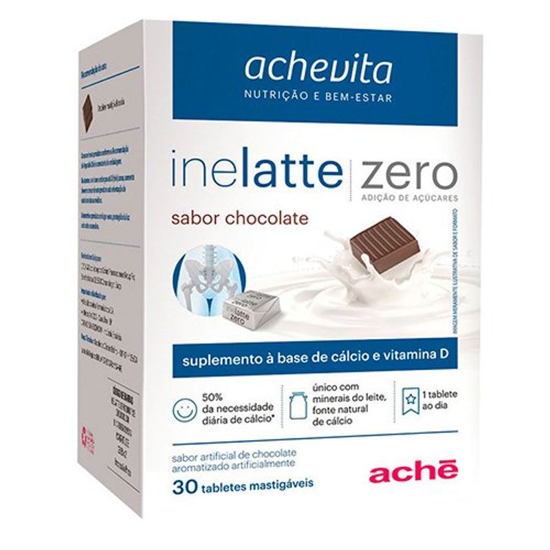 inelatte 30 tabletes mastigáveis