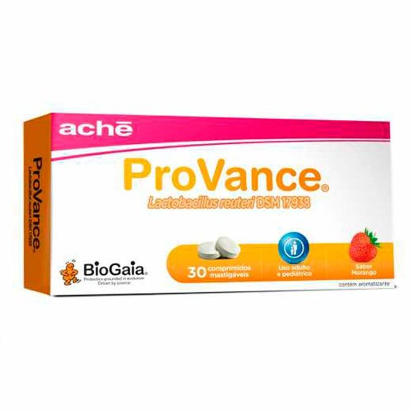 provance sabor morango 30 comprimidos mastigáveis