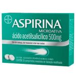 aspirina microativa 500mg 20 comprimidos de liberação modificada