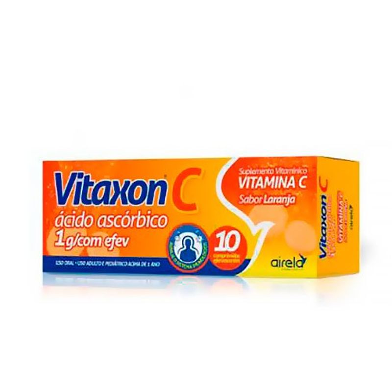 vitaxon c 1g sabor laranja 10 comprimidos efervescentes