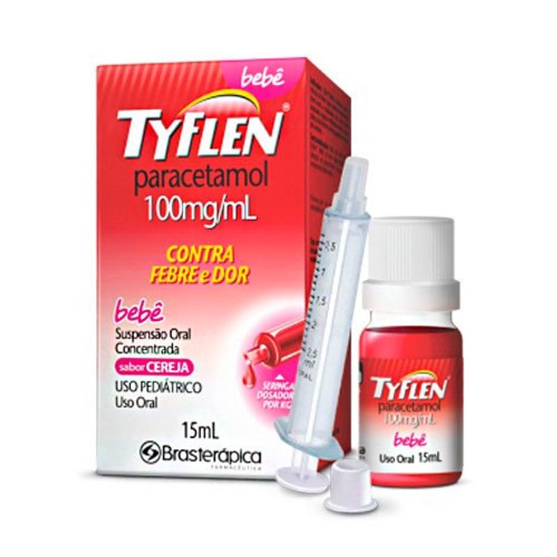 tyflen bebê 100mg/ml suspensão frasco 15ml