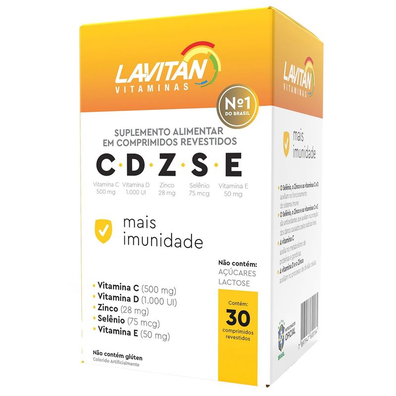 lavitan imunidade c d z s e 30 comprimidos revestidos