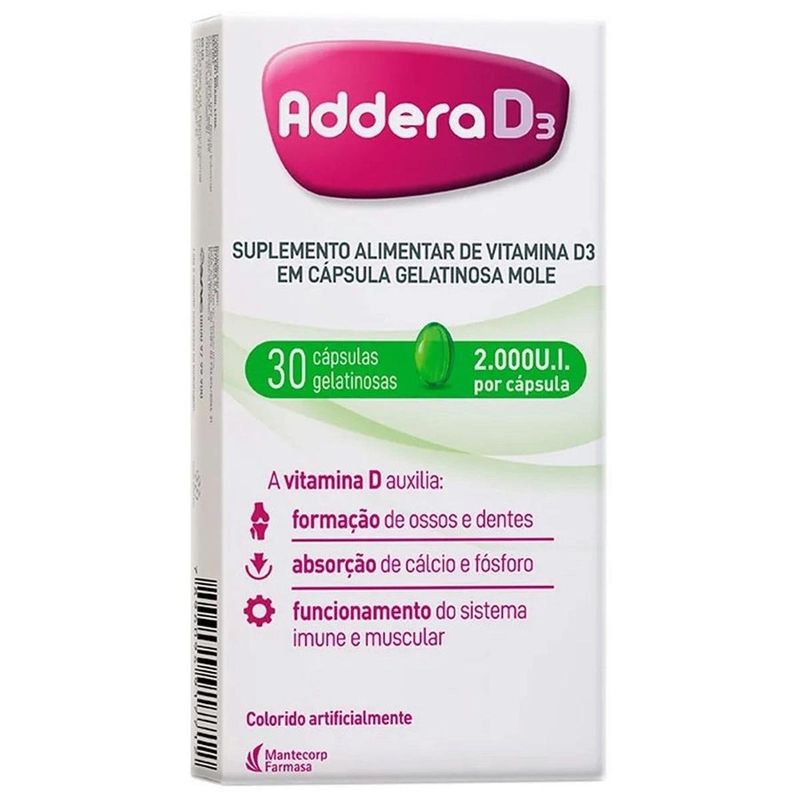 addera d3 2.000ui 30 cápsulas gel