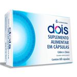 dois suplemento alimentar cobre e zinco cristalia caixa 60 cápsulas