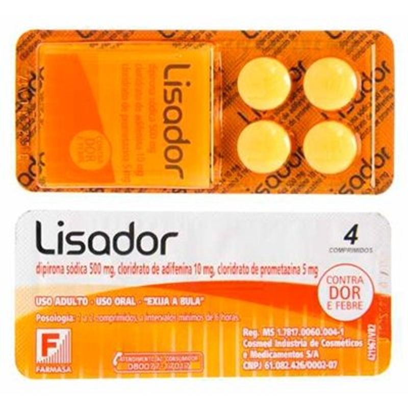 lisador 4 comprimidos