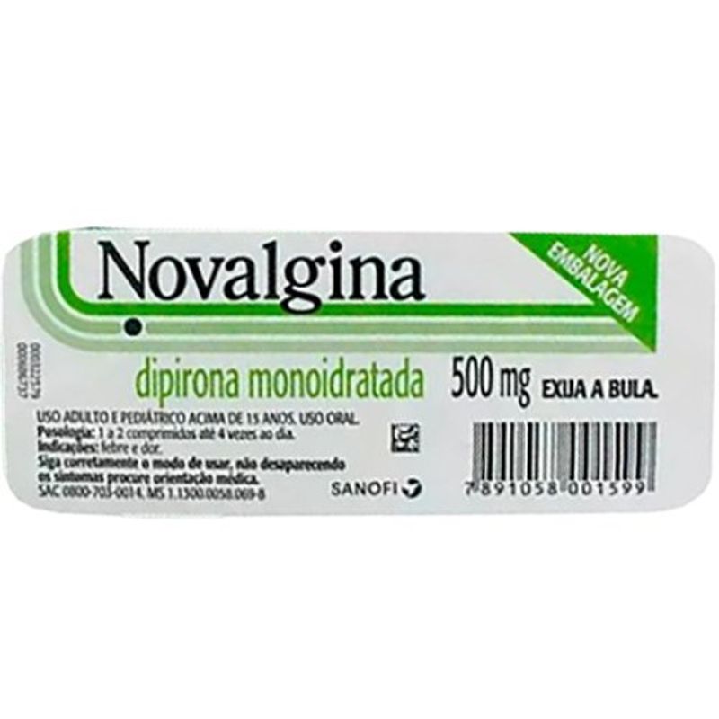 novalgina 500mg 10 comprimidos
