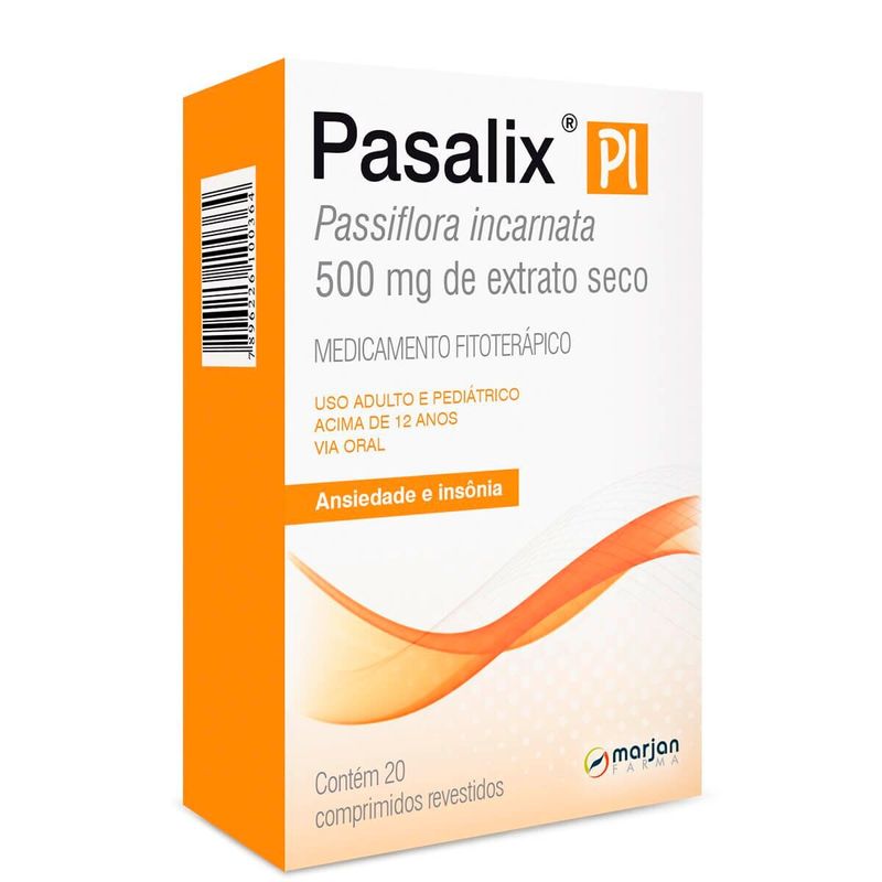pasalix pi 500mg 20 comprimidos passiflora incarnata marjan
