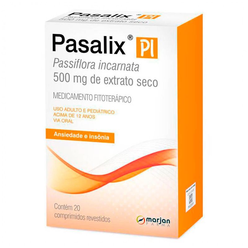 pasalix pi 500mg 20 comprimidos passiflora incarnata marjan