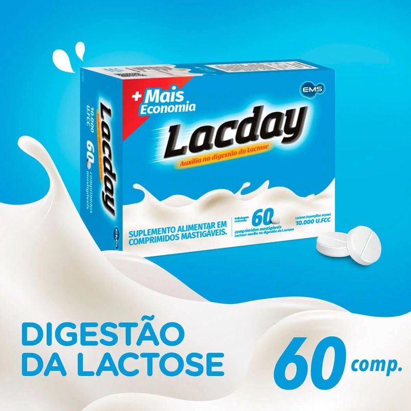 lacday 60 comprimidos mastigáveis