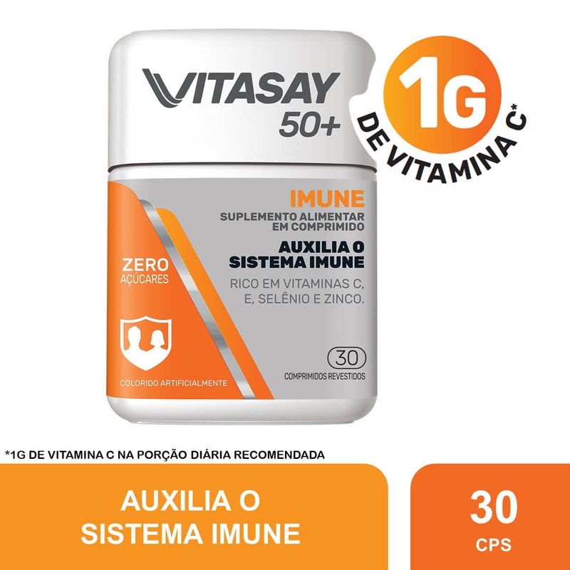 vitasay 50+ imune suplemento alimentar 30 comprimidos