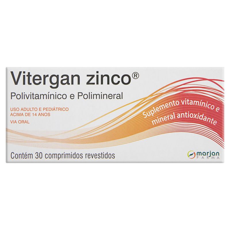 vitergan zinco 30 comprimidos marjan