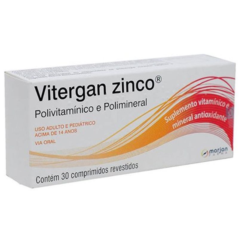 vitergan zinco 30 comprimidos marjan