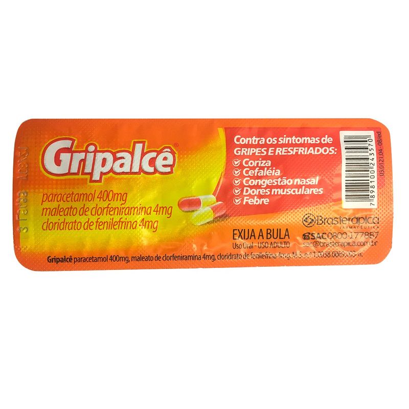 gripalce 4 cápsulas