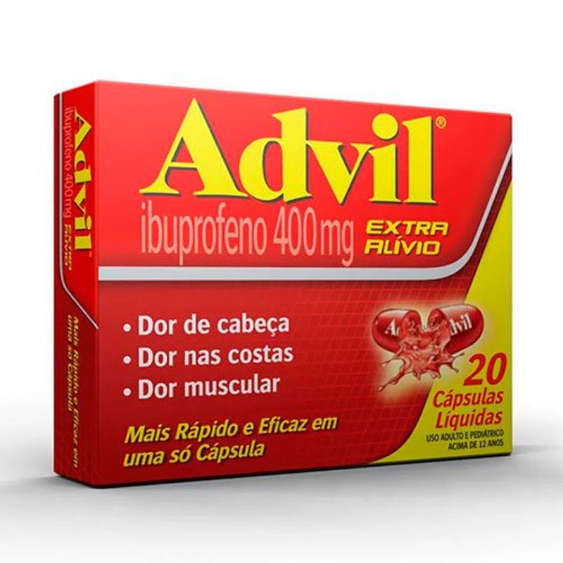 advil 400mg 3 cápsulas ibuprofeno pfizer
