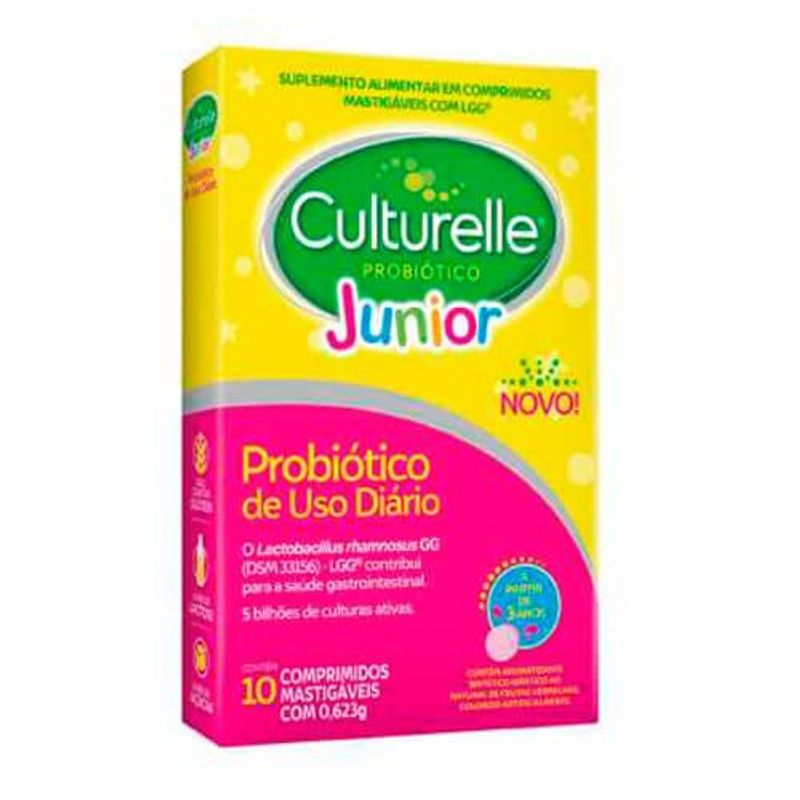 culturelle probiótico júnior 10 comprimidos mastigáveis