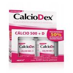 calciodex cálcio 500 + vitamina d3 kit com 120 cápsulas