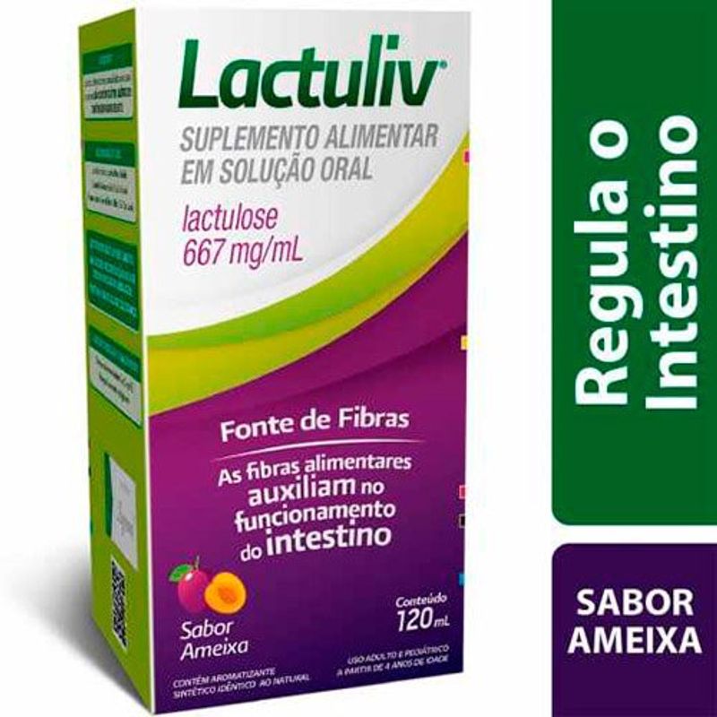 lactuliv xarope sabor ameixa 120ml