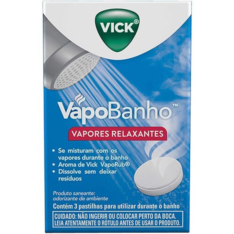 vick vapobanho vapores relaxantes 3 pastilhas